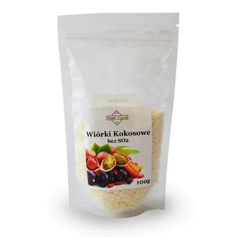 Wiórki kokosowe 100g bez SO2 / Soul-Farm